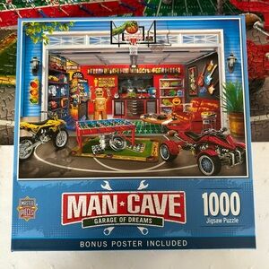 Man Cave Garage of Dreams Master Pieces Jigsaw Puzzle - 1000 Pieces